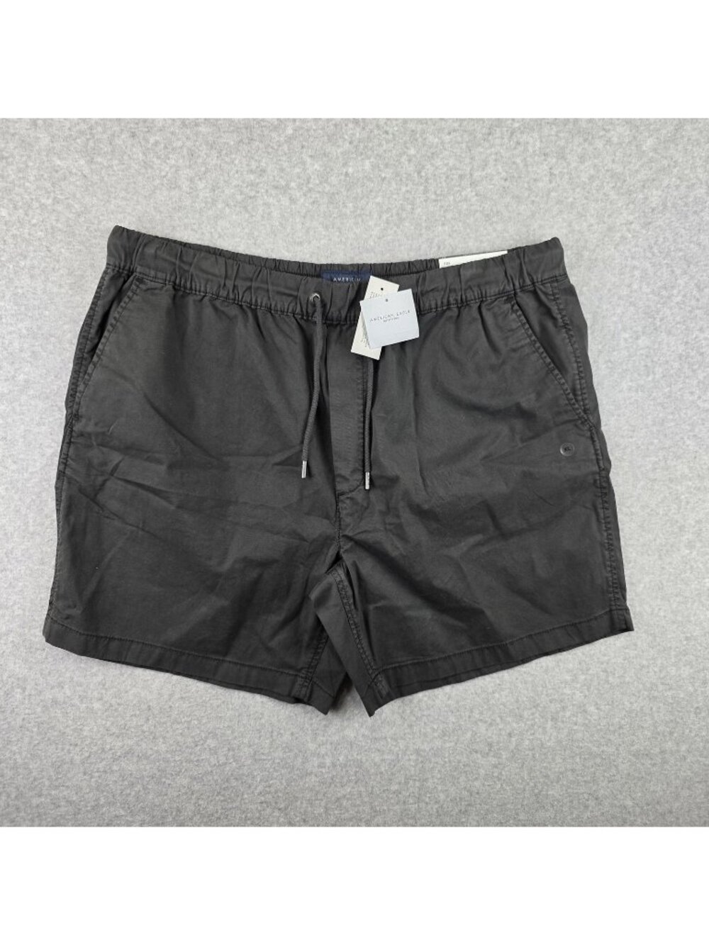 American Eagle Trekker Shorts Mens XL Black 7in Flex Drawstring NWT